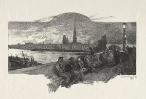 ルーアンイラストレイテッド：ルポンドピエール、1896年。 作： Auguste Louis Lepère