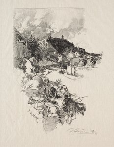 ベルサイユへの道。 作： Auguste Louis Lepère
