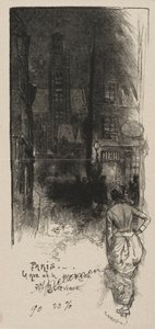 サンジュヌヴィエーヴのモンターニュ通り。 作： Auguste Louis Lepère
