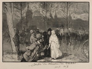 Chatelet Theaterを終了します。 作： Auguste Louis Lepère