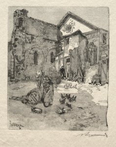サンジュリアンルポーヴル：ポータル。 作： Auguste Louis Lepère