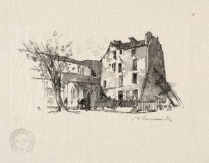 St. Julien le Pauvre：The Presbytery。 作： Auguste Louis Lepère
