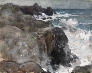 ユー島の嵐、1916年。 作： Auguste Louis Lepère