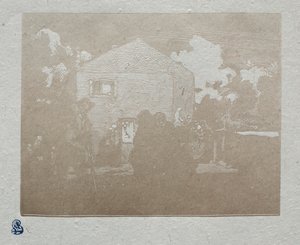 最後の家の物乞い 作： Auguste Louis Lepère