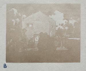最後の家の乞食、1905年。 作： Auguste Louis Lepère