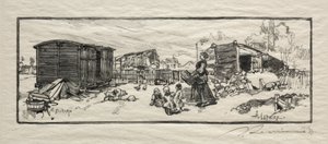 キャリッジハウス宿泊車。 作： Auguste Louis Lepère