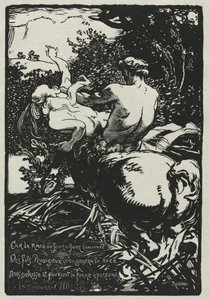 ケンタウロス、1896年。 作： Auguste Louis Lepère