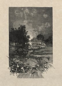 義務の犠牲者のためのフェスティバル、1884。 作： Auguste Louis Lepère
