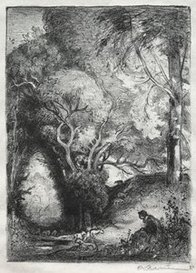 6月の渓谷 作： Auguste Louis Lepère