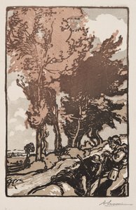 休憩所、1904。 作： Auguste Louis Lepère