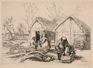 木こりの家（ヴァンデ） 作： Auguste Louis Lepère
