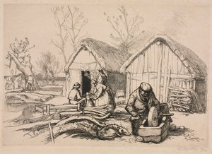 ウッドカッターズハウスヴァンデ、1915年。 作： Auguste Louis Lepère