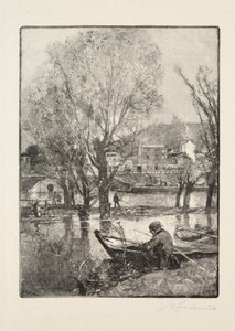 ビヤンクール島の一角 作： Auguste Louis Lepère