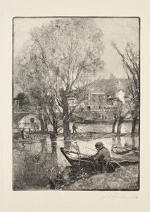 アイルオブビランコートの一角。 作： Auguste Louis Lepère
