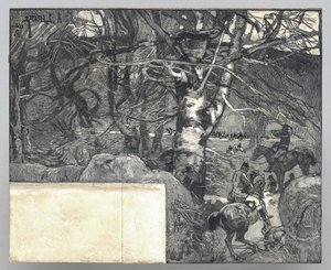 猟犬狩り、モン・ジェラール
 作： Auguste Louis Lepère