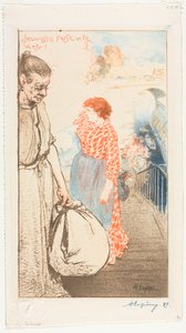 ウォッシャーウーマン、1894。 作： Auguste Louis Lepère