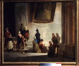 教会のアウモーネ オーギュスト・ミゲット（1802-1884）による絵画 1834年 メス美術館 作： Auguste Migette