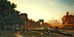 日没時のフォーラム、1865年 作： Auguste Paul Charles Anastasi