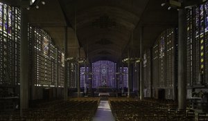 ランシー（セーヌ・サン・ドニ）にあるノートルダム・デュ・ランシー教会。1923年建設、建築家ギュスターヴ・ペレ（1876-1952）とオーギュスト・ペレ（1874-1954）。撮影 10/02/10.