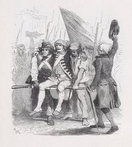 1836 年 7 月 14 日、『ベランジェ全集』より。 作成者: オーギュスト・ラフェ、ラコステ、ウジェーヌ・ギヨーモ。 作： Auguste Raffet, Lacoste, Eugène Guillaumot