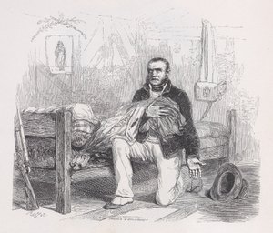 ベランジェ全集の古い旗、1836年。作成者：オーギュスト・ラフェ、ラコステ、ウジェーヌ・ギヨーモ。 作： Auguste Raffet, Lacoste, Eugène Guillaumot