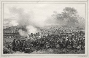1835 年のアルバム: 正方形の凹型... 作： Auguste Raffet