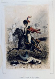ホースハンター、軽騎兵、1859年。 作： Auguste Raffet