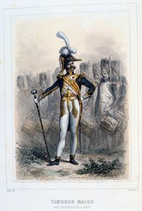 1859年、グレナディエ人パイドのドラム少佐。 作： Auguste Raffet