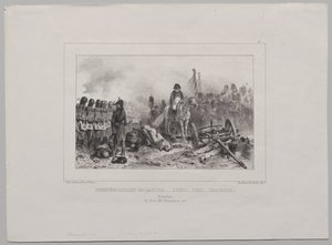 1837 年のリトグラフ アルバム: 左の半大隊…狙いを定めて!...発射!...装填 作： Auguste Raffet
