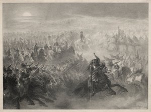 1816年夜のレビュー。 作： Auguste Raffet