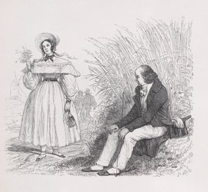 ベランジェの全作品からの人々の娘、1836 作： Auguste Raffet