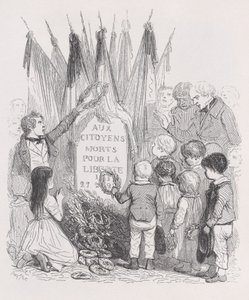 ベランジェ全集、1836年からの7月の墓。 作： Auguste Raffet