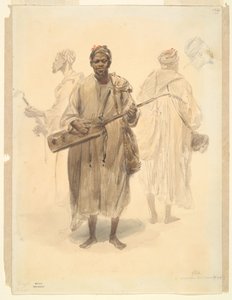 タンジェのムーア人の街頭音楽家 作： Auguste Raffet