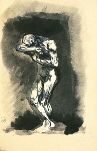 Les Fleurs du Mal の挿絵、シャルル・ボードレール作『悪の花』、1887～1888 年。 作： Auguste Rodin