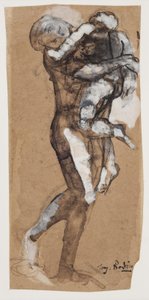 男の子を運ぶ女性 作： Auguste Rodin
