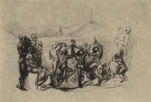 La Ronde、1883年頃（ドライポイント） 作： Auguste Rodin