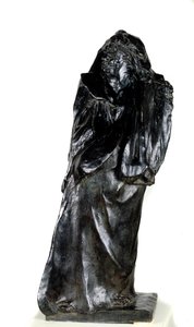 バルザックのオノレのモニュメント 最後の習作の前に。オーギュスト・ロダン（1840-1917）による彫刻 1897年 パリ、ロダン美術館