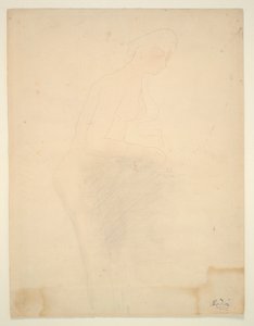 ヌード立ち、右横顔 作： Auguste Rodin