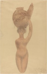 頭に花瓶を運ぶ裸の女性 作： Auguste Rodin