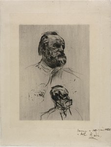 ヴィクトル・ユーゴーの肖像、スリークォータービュー 作： Auguste Rodin