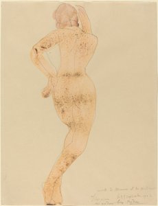 アクション中の女性像の背面図 作： Auguste Rodin