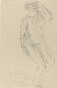 座っている女性のヌード 作： Auguste Rodin