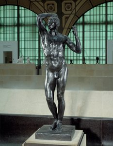 ブロンズ彫刻「The brazen Age」 オーギュスト・ロダン（1840-1917）作 Dim.178 x 59 x 61.5 cm1877年以降パリ、オルセー美術館 作： Auguste Rodin