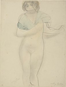 ショールを羽織る女性 作： Auguste Rodin