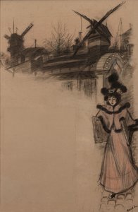 ムーラン・ド・ラ・ガレット習作、1896年。 作： Auguste Roedel