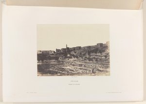 エルサレムの旧市街の城壁の外にあるビルケ エス スルタンの盆地 エルサレム。 Birket-es-Soultan (オブジェクトのタイトル) 作： Auguste Salzmann