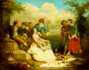ギャラントパーティー、 作： Auguste Theodule Ribot