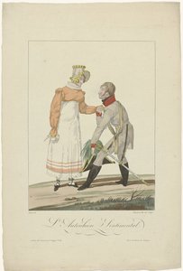 1815年のパリの同盟国：オーストリアのセンチメンタル 作： Auguste Thomas Marie Blanchard