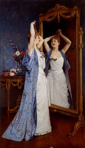 トイレ; La Toilette、1889 作： Auguste Toulmouche