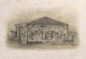 セメント製造From：The Construction of the Saint Isaacs Cathedral、1845 作： Auguste de Montferrand